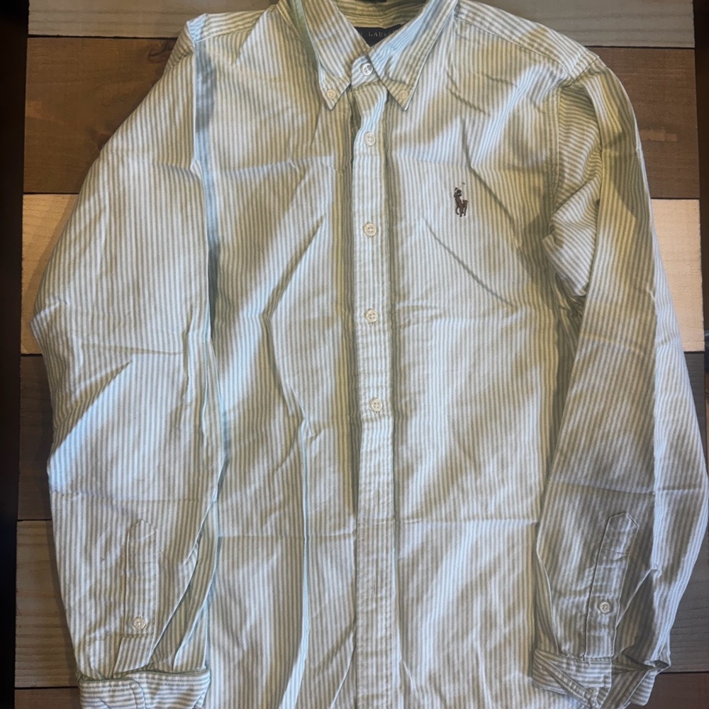 Ralph Lauren Light Green Striped Shirt